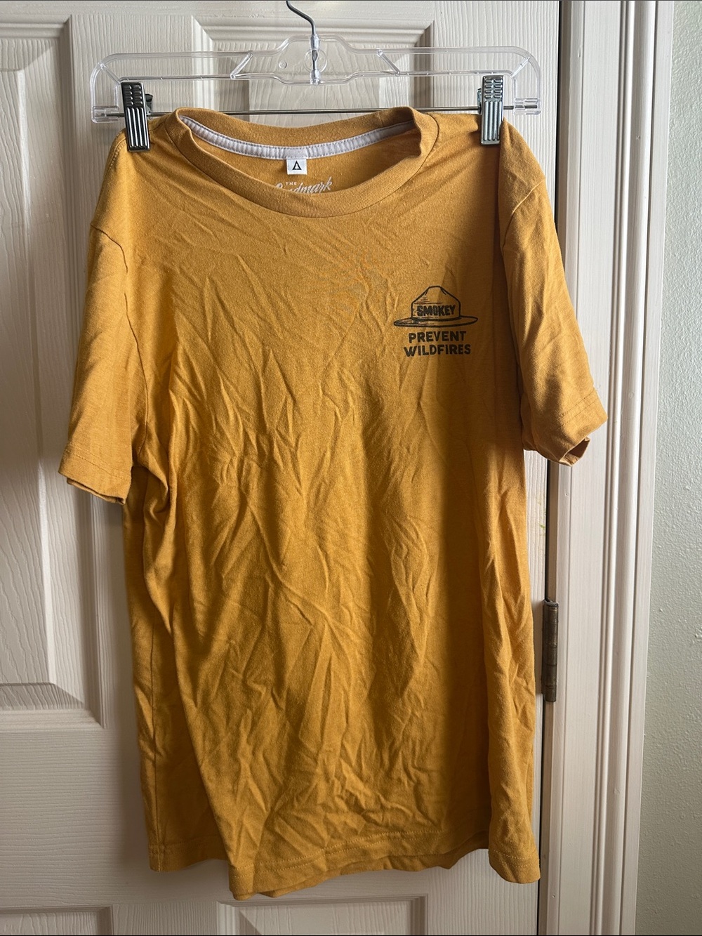 Smokey Prevent Wildfires Short-Sleeve Tee — Mustard Yellow